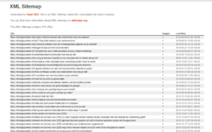xml sitemap: een voorbeeld