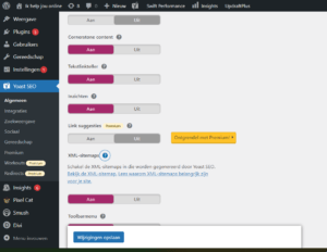 yoast seo sitemap genereren